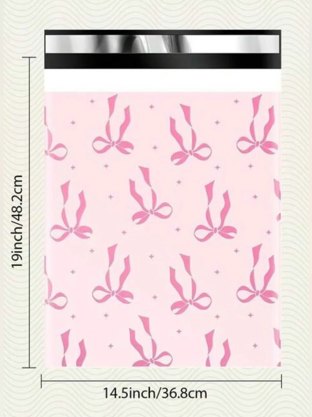 🎁Free Ship! POLYMAILERS • 14.5x19 Inch • 15 Pcs • Pink Bows Polymailers New